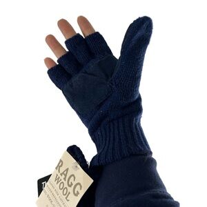 3M Thinsulate Ragg Wool Fingerless Blue Winter Gloves One Size